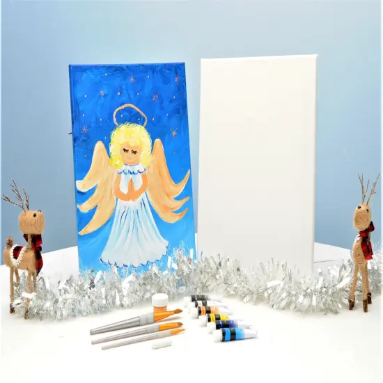 Christmas Paint Kit - Ruby's New Wings Acrylic Painting Kit and Video Lesson, Art Gift Set, DIY Christmas Craft, Paint At Home, Beginner Painting, Paint Party {2}