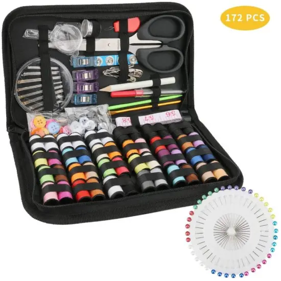 172pcs Travel Sewing Kit, Premium Sewing Supplies Professional Sew Kits {1}