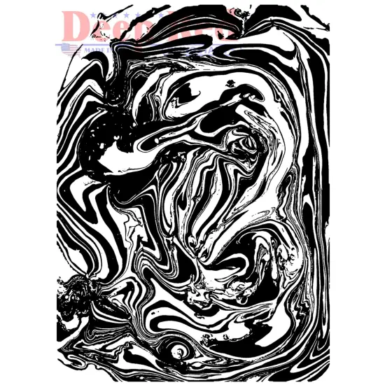 Deep Red Stamps Acrylic Pour Rubber Cling Stamp 2.9 x 4 inches {1}