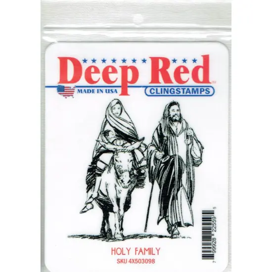 Deep Red Stamps Holy Family Rubber Cling Stamp 3 x 3 inches {2}