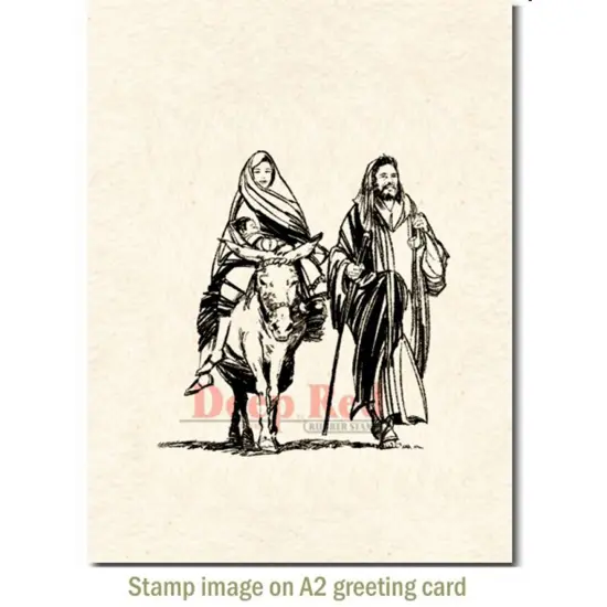 Deep Red Stamps Holy Family Rubber Cling Stamp 3 x 3 inches {3}