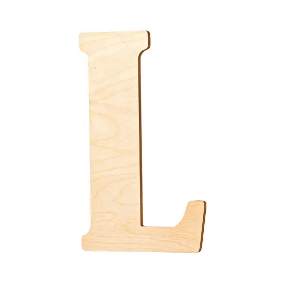 23 In. Letter L, Unfinished Vintage Wood Letter (L) {2}
