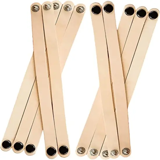 10 Pack 1/2 Inch Leather Bracelets Blank-Hand Stamping, Tooling, Engraving {1}