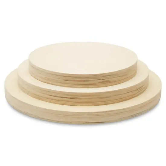 Round Cradled Canvases, Unfinished Set of 3 for Paint Pour/Resin | Woodpeckers {8}