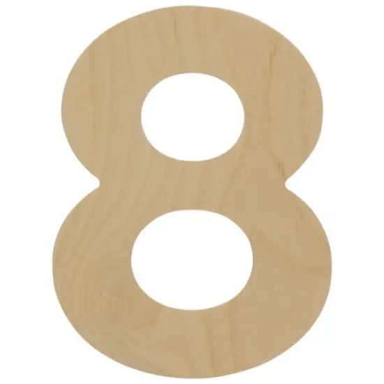 Wooden Number 8, 12 inch or 8 inch, Unfinished Large Wood Numbers for Crafts | Woodpeckers {3}