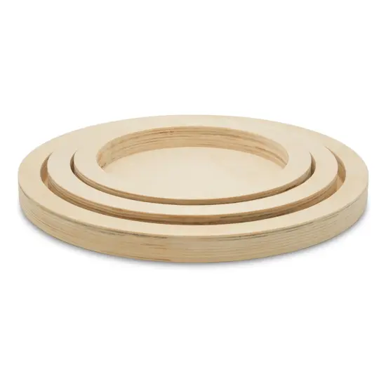 Round Cradled Canvases, Unfinished Set of 3 for Paint Pour/Resin | Woodpeckers {3}