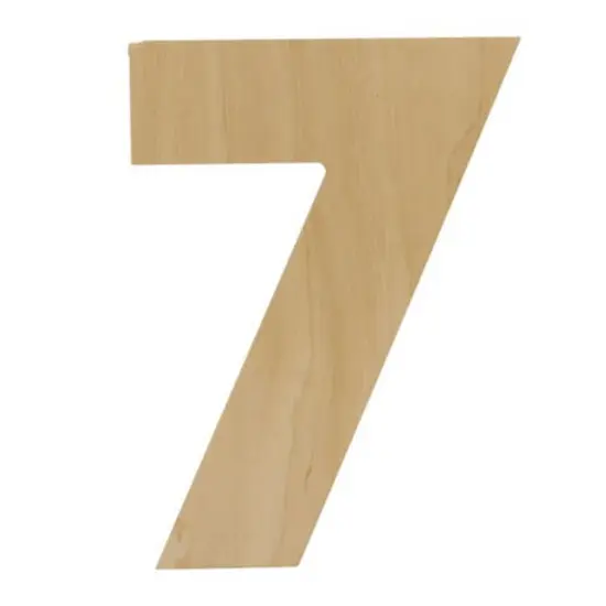 Wooden Number 7, 12 inch or 8 inch, Unfinished Large Wood Numbers for Crafts | Woodpeckers {1}