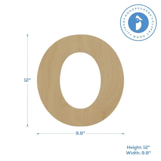 Wooden Number 0, 12 inch or 8 inch, Unfinished Large Wood Numbers for Crafts | Woodpeckers {4}