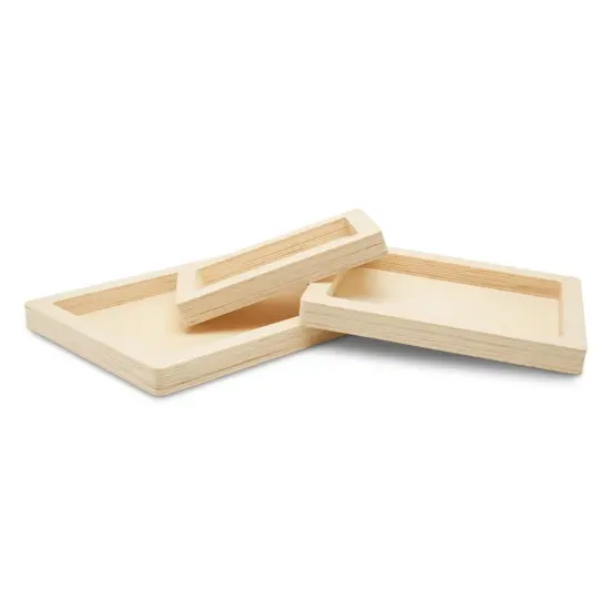 Rectangle Cradled Canvases Unfinished Set of 3 for Paint Pouring | Woodpeckers {1}