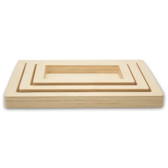 Rectangle Cradled Canvases Unfinished Set of 3 for Paint Pouring | Woodpeckers {9}