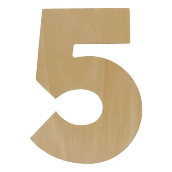 Wooden Number 5, 12 inch or 8 inch, Unfinished Large Wood Numbers for Crafts | Woodpeckers {3}