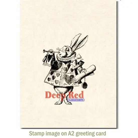 Deep Red Stamps White Rabbit Rubber Cling Stamp 2.5 x 3.2 inches {3}