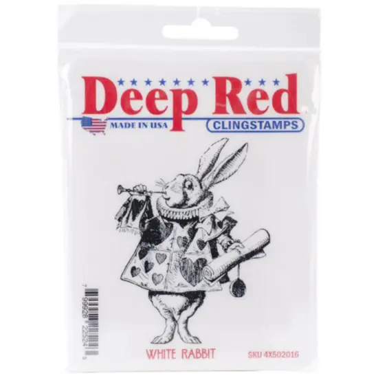 Deep Red Stamps White Rabbit Rubber Cling Stamp 2.5 x 3.2 inches {2}