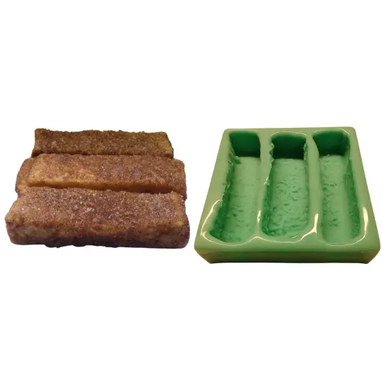 Realistic French Toast Sticks Mold| Dessert Shape Silicone Mold| Soap| Candle | Mold for Wax| Mold for Resin Set of 4 (12 Sticks) {1}