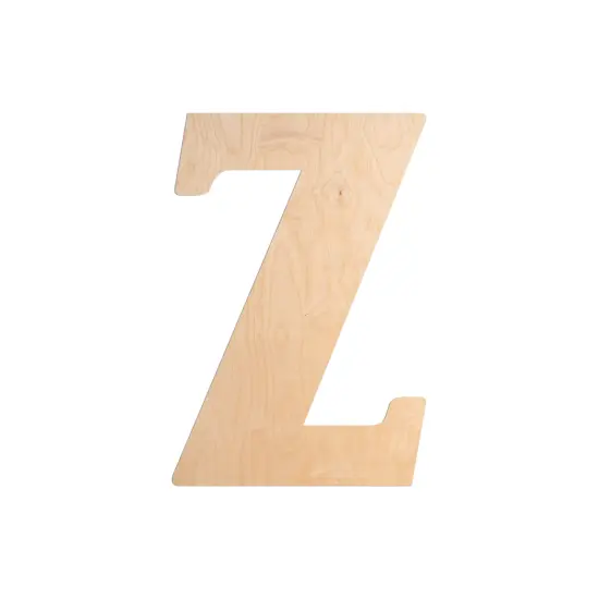 23 In. Letter Z, Unfinished Vintage Wood Letter (Z) {1}