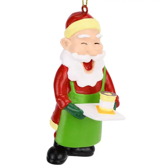 Barista Santa Christmas Tree Coffee Ornament {2}
