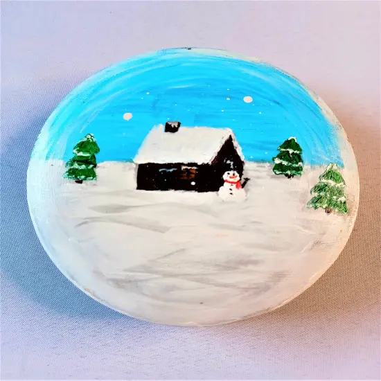 Christmas Paint Kit - Home Away From Home Tabletop Trinket Box Painting Kit & Video Lesson, Art Gift Set, DIY Christmas Craft, Beginner Painting, Paint At Home, Trinket Box {1}