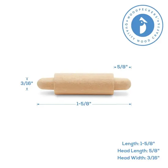 Mini Wooden Rolling Pin, Multiple Sizes Available, for Home D&eacute;cor & Crafts | Woodpeckers {6}