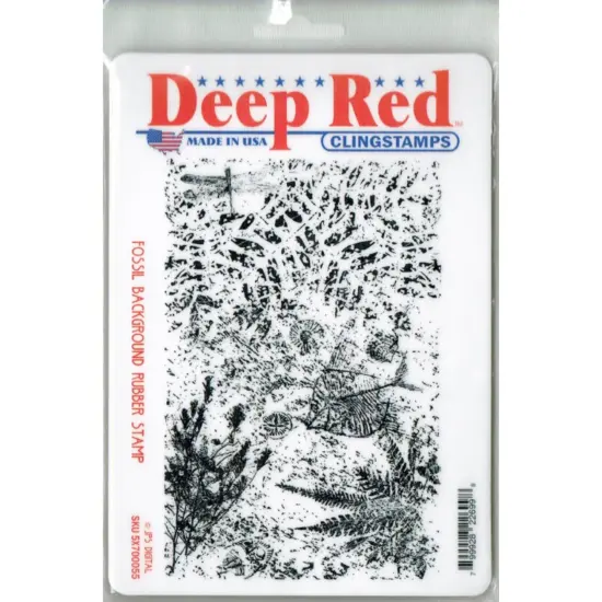 Deep Red Stamps Fossil Rubber Cling Stamp 4 x 6 inches {2}