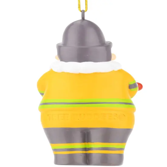 North Pole Fire Department Santa Resin Christmas Ornament {4}