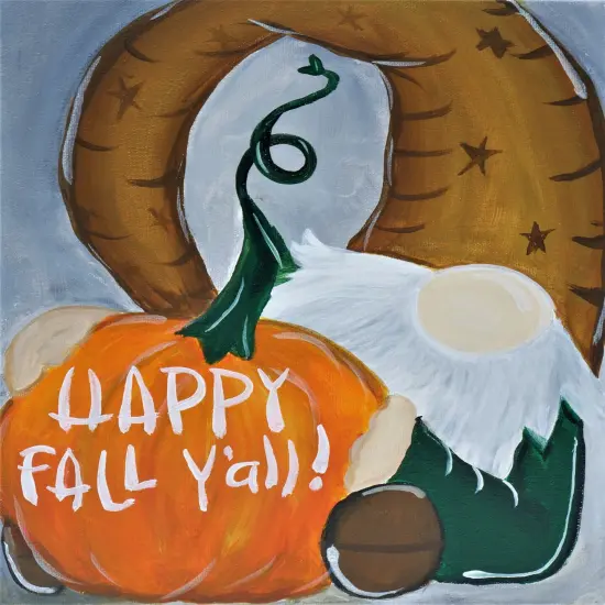 Fall Paint Kit - Ichabod's Pumpkin Acrylic Painting Kit & Video Lesson, DIY Craft, Beginner Painting, Paint At Home {1}