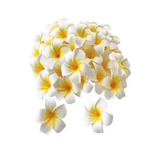 50pcs Artificial Foam Plumeria Hawaiian Flower Petals {1}