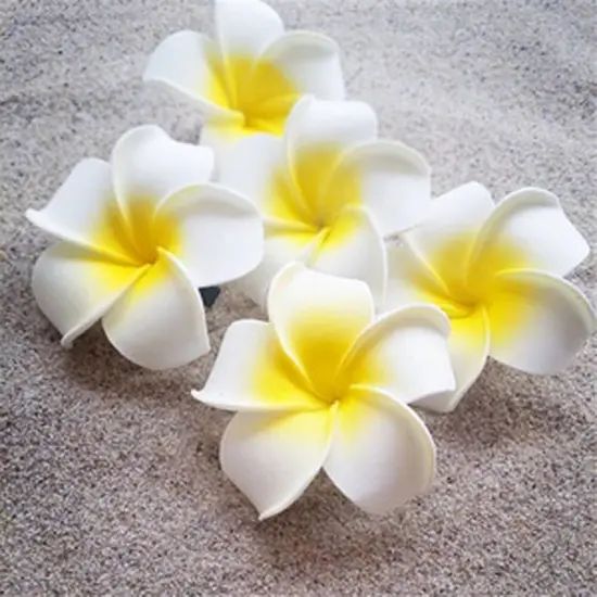 50pcs Artificial Foam Plumeria Hawaiian Flower Petals {2}