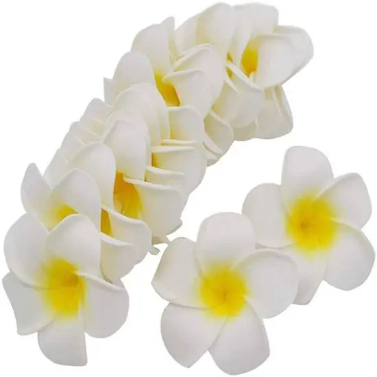 50pcs Artificial Foam Plumeria Hawaiian Flower Petals {4}