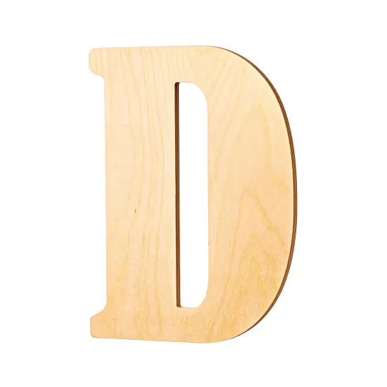 23 In. Letter D, Unfinished Vintage Wood Letter (D) {2}