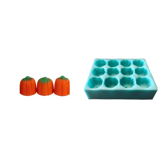 12pc Pumpkin Candy Shape Silicone Mold| Candy Shaped Silicone Mold| Soap| Candle | Mold for Wax| Mold for Resin {1}
