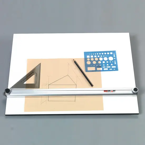 Pro-Draft Parallel Straightedge Board w/Easy-Fold Legs, White, 20" x 26" {1}