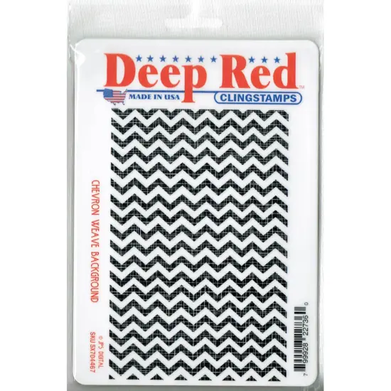 Deep Red Stamps Chevron Weave Rubber Cling Stamp 4 x 6 inches {2}