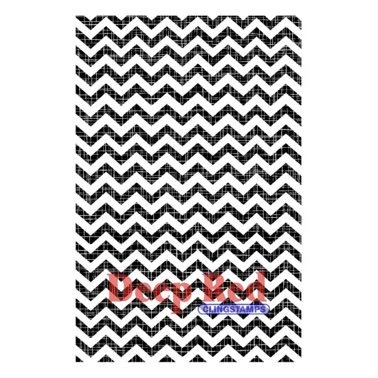 Deep Red Stamps Chevron Weave Rubber Cling Stamp 4 x 6 inches {1}