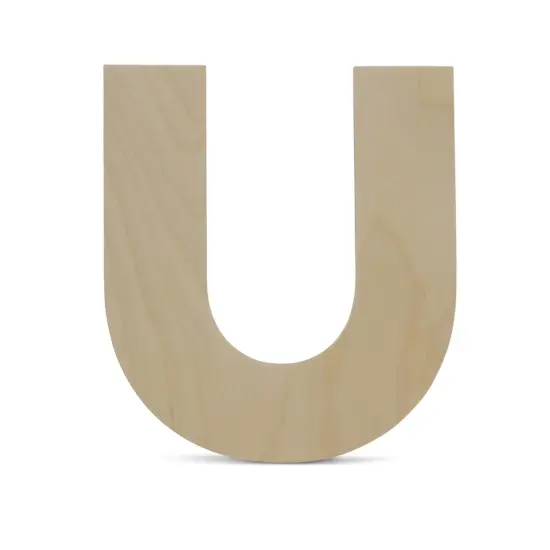 Wooden Letter U 12 inch or 8 inch, Unfinished Large Wood Letters for Crafts | Woodpeckers {1}