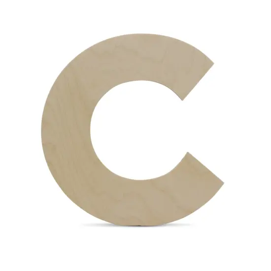Wooden Letter C 12 inch or 8 inch, Unfinished Large Wood Letters for Crafts | Woodpeckers {1}
