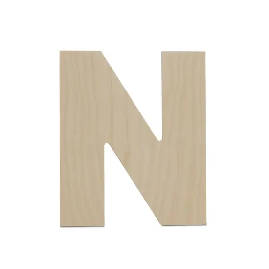Wooden Letter N 12 inch or 8 inch, Unfinished Large Wood Letters for Crafts | Woodpeckers {3}