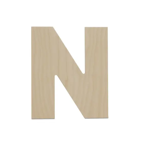 Wooden Letter N 12 inch or 8 inch, Unfinished Large Wood Letters for Crafts | Woodpeckers {1}