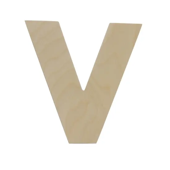 Wooden Letter V 12 inch or 8 inch, Unfinished Large Wood Letters for Crafts | Woodpeckers {1}