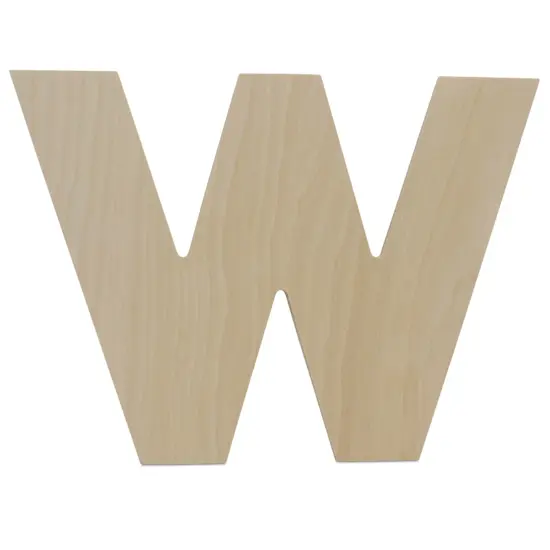 Wooden Letter W 12 inch or 8 inch, Unfinished Large Wood Letters for Crafts | Woodpeckers {1}