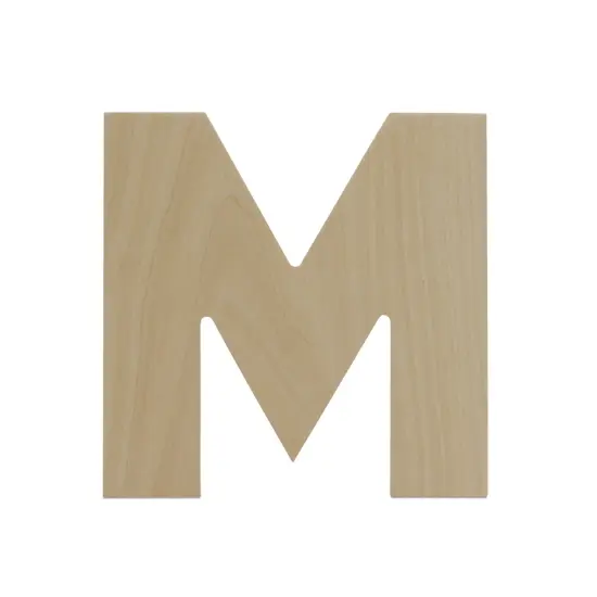 Wooden Letter M 12 inch or 8 inch, Unfinished Large Wood Letters for Crafts | Woodpeckers {1}