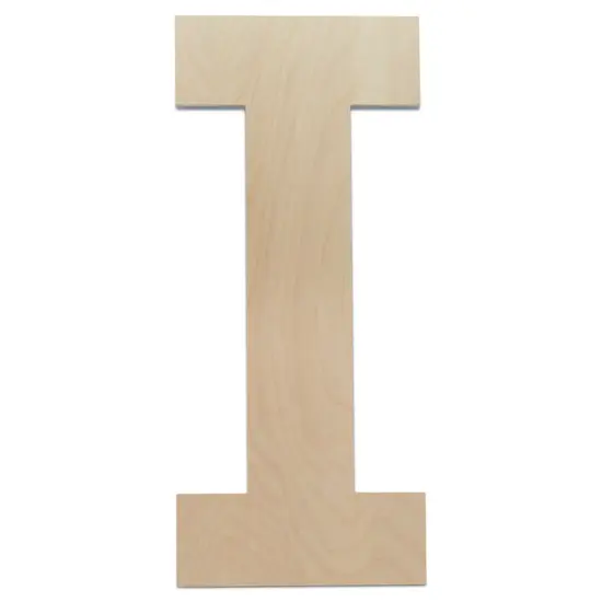 Wooden Letter I 12 inch or 8 inch, Unfinished Large Wood Letters for Crafts | Woodpeckers {1}