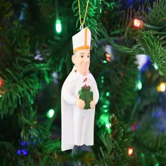 Tree Buddees The Pope with a Present Cute Religious Christmas Ornament {2}