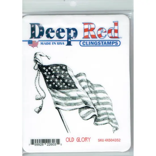 Deep Red Stamps Old Glory Rubber Cling Stamp 3.2 x 3.2 inches {2}