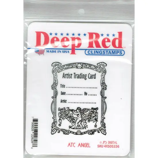 Deep Red Stamps ATC Angel Rubber Cling Stamp 2 x 3 inches {2}