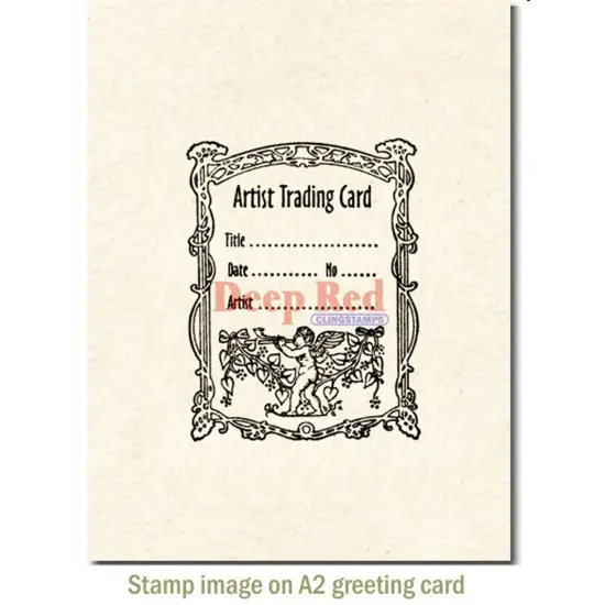 Deep Red Stamps ATC Angel Rubber Cling Stamp 2 x 3 inches {3}