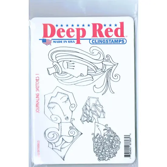 Deep Red Stamps Journaling Sketches 1 Rubber Cling Stamps 4 x 6 inches {2}