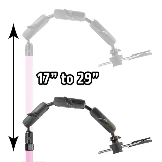 Remarkable Creator Pro+Plus Overhead Phone or Camera Mount with Tablet Holder and Ring Light, Clamp Mount, Pink, by Arkon Mounts CLAMPRCBPK {5}