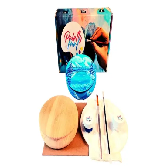 Paint Kit - Crystal Pond Tabletop Trinket Box Painting Kit & Video Lesson, Art Gift Set, DIY Craft, Beginner Painting, Paint At Home, Trinket Box {3}