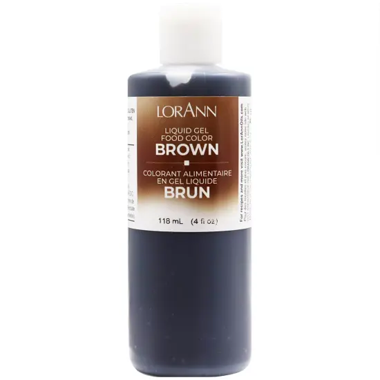 LorAnn Oils Brown Liquid Gel Food Color, 4 ounce {1}