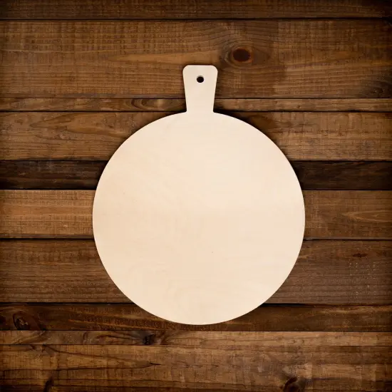 18 in. Unfinished Wooden Circle Cutting Board {1}